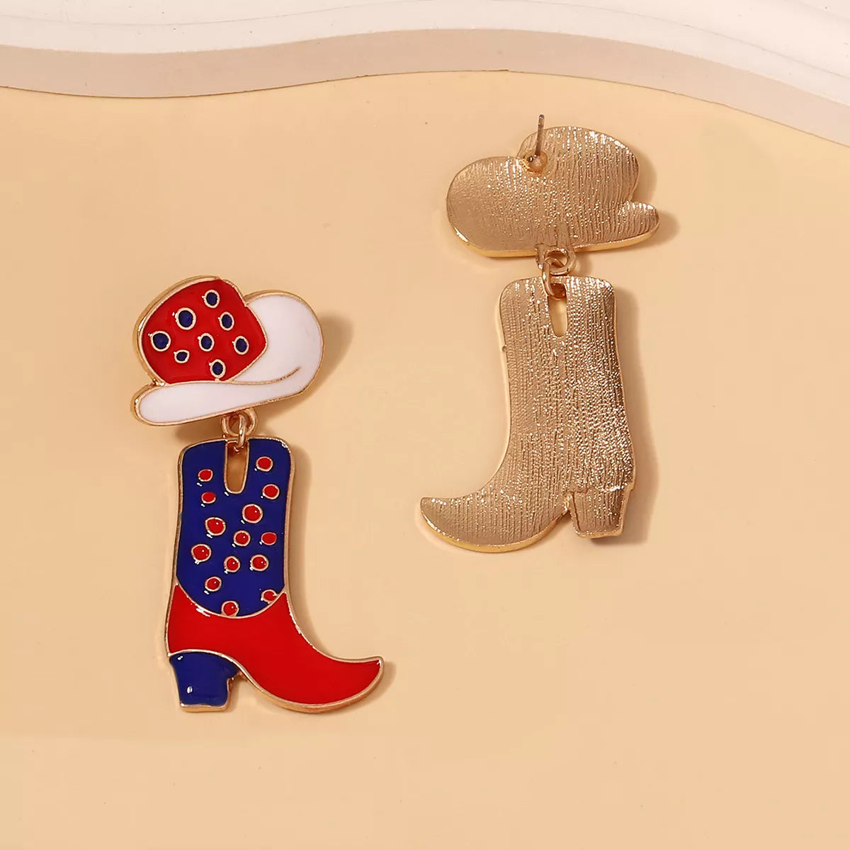 Fashorio Cowgirl Boot and Hat Dangle Earrings