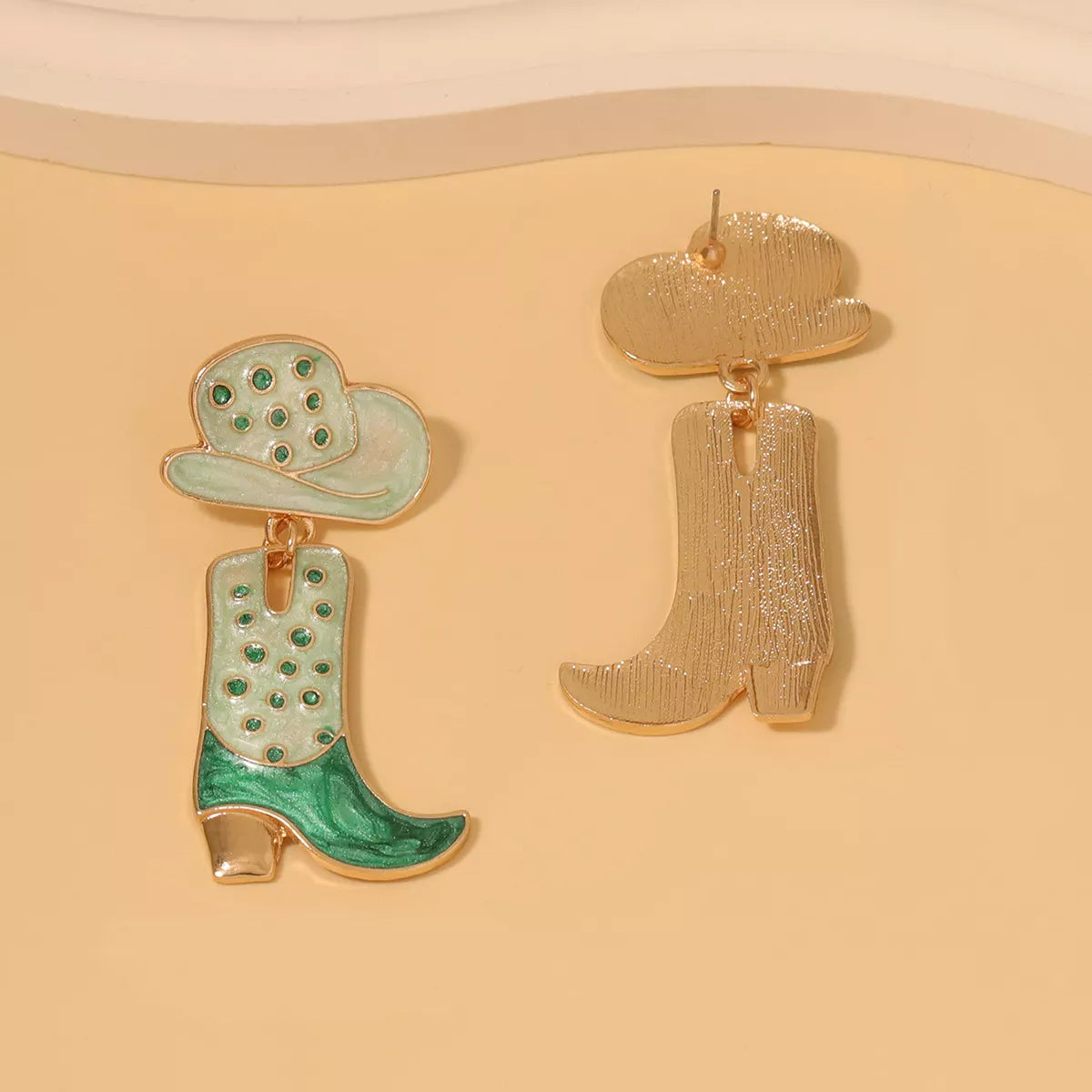 Fashorio Cowgirl Boot and Hat Dangle Earrings