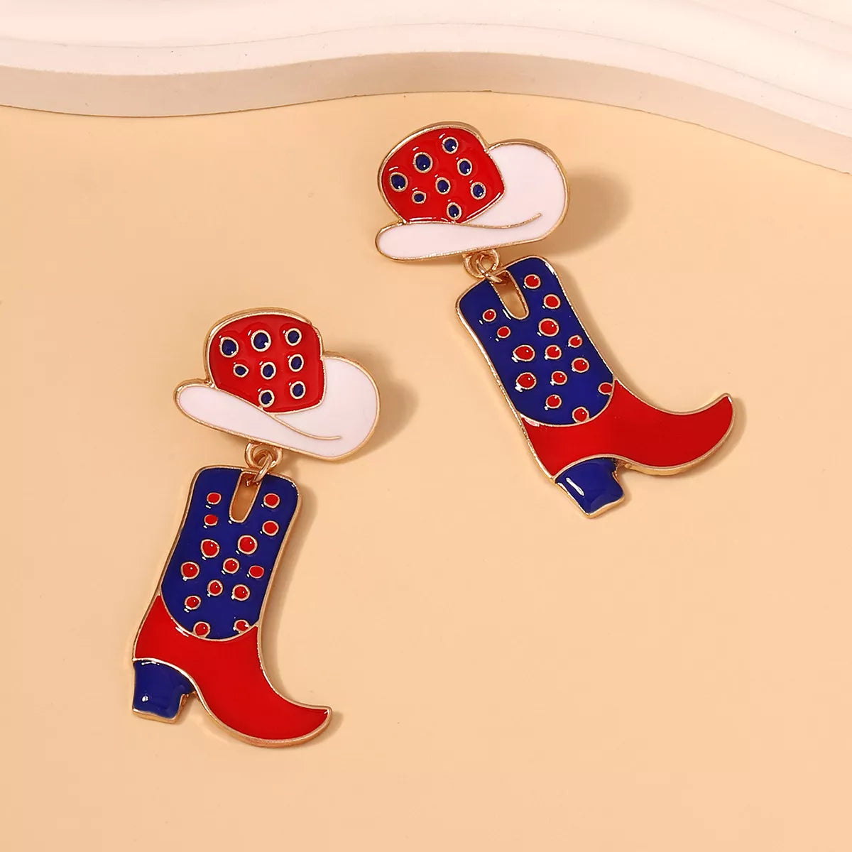Fashorio Cowgirl Boot and Hat Dangle Earrings