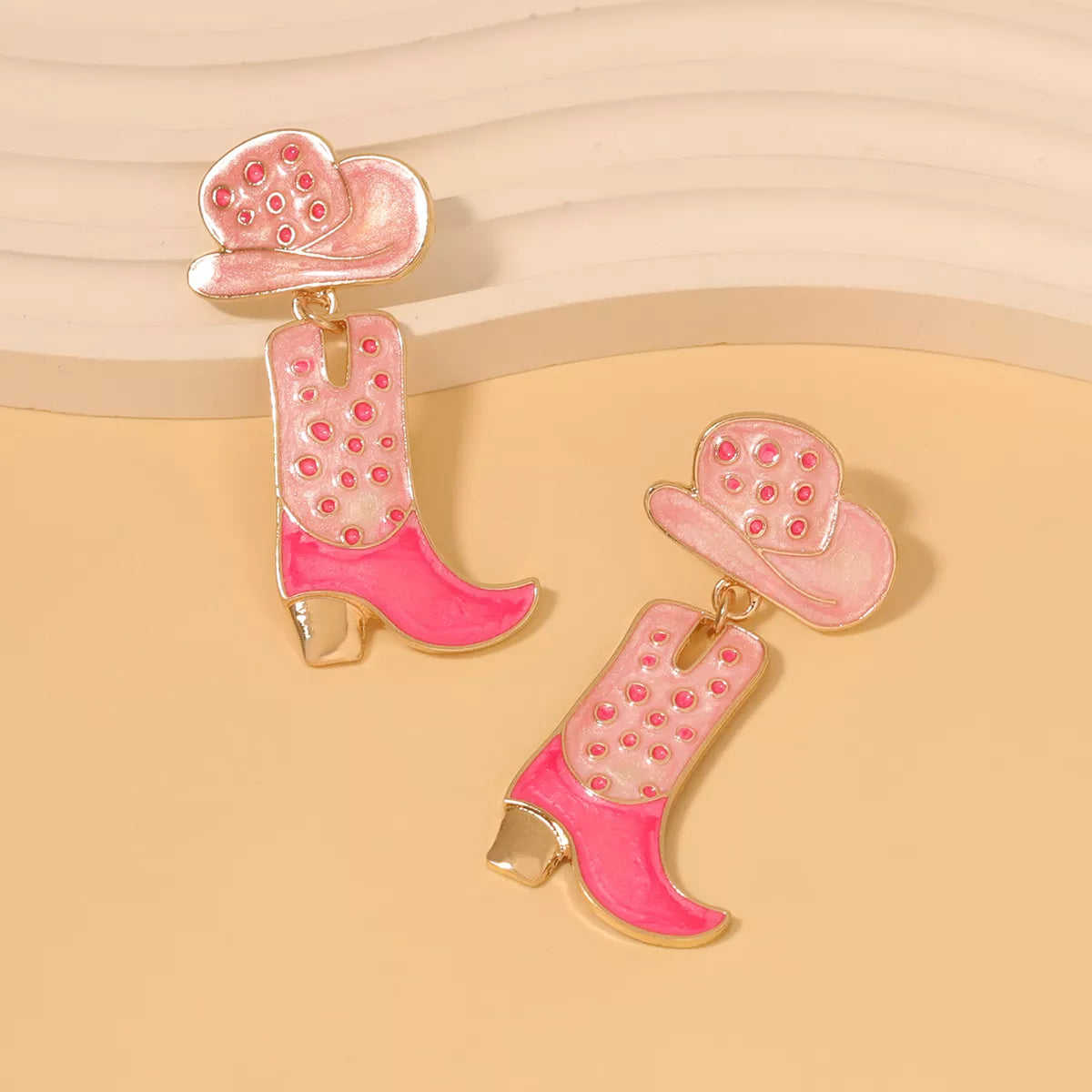Fashorio Cowgirl Boot and Hat Dangle Earrings