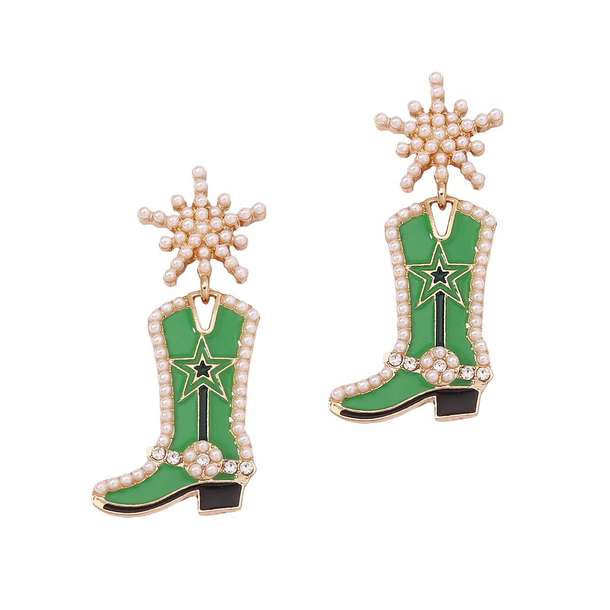 Fashorio Cowgirl Boot Dangle Earrings