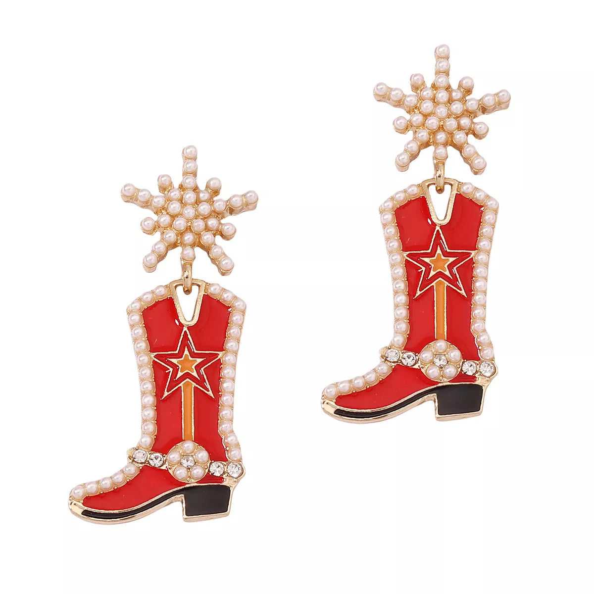 Fashorio Cowgirl Boot Dangle Earrings