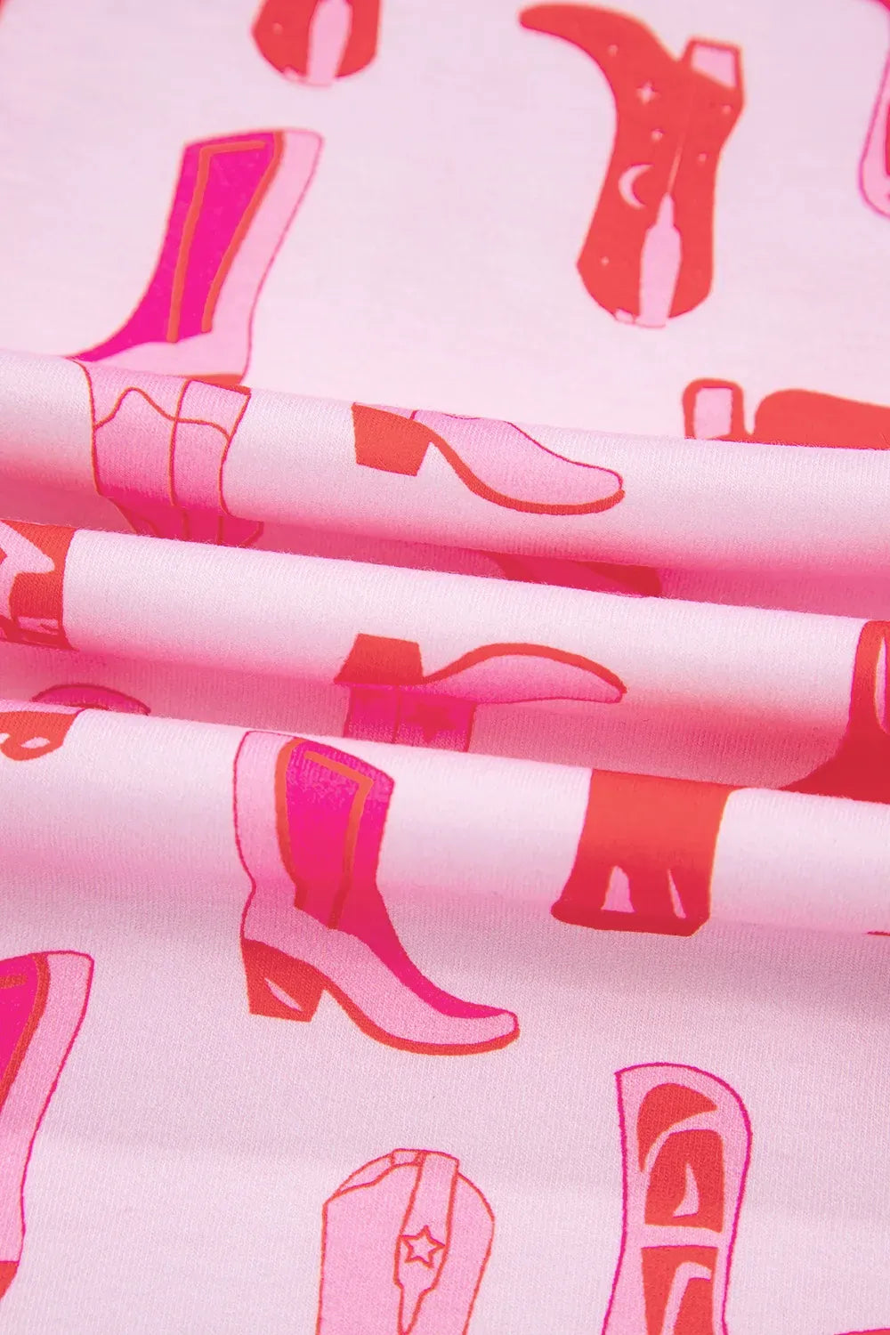 Fashorio Cowgirl Boots Printed Shirt and Shorts Set