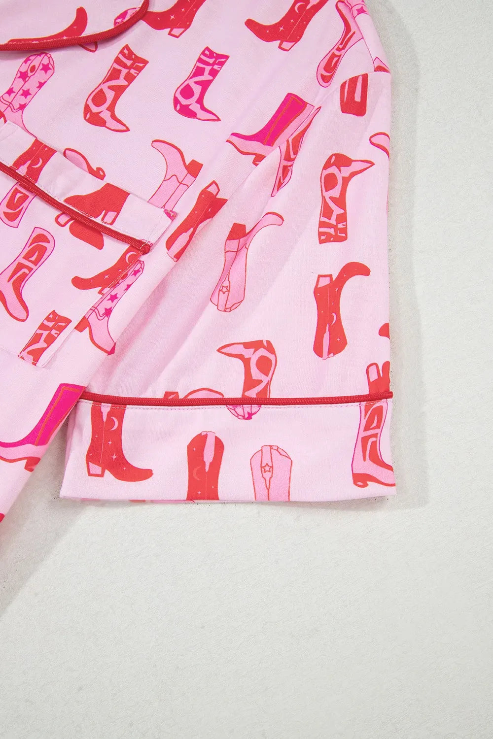 Fashorio Cowgirl Boots Printed Shirt and Shorts Set