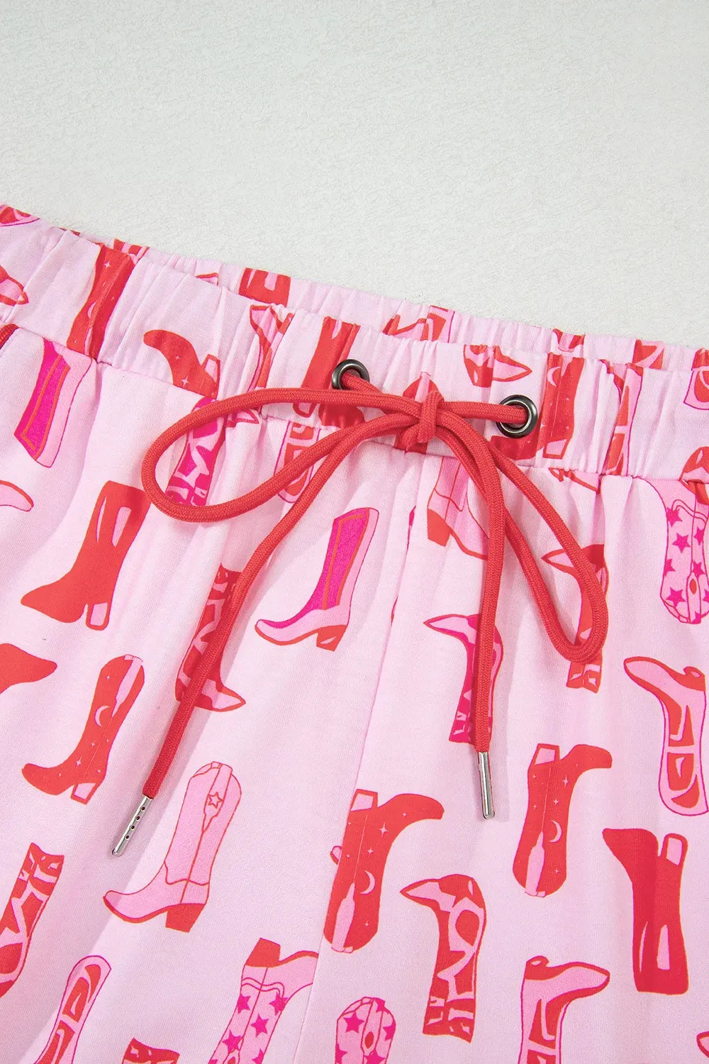 Fashorio Cowgirl Boots Printed Shirt and Shorts Set