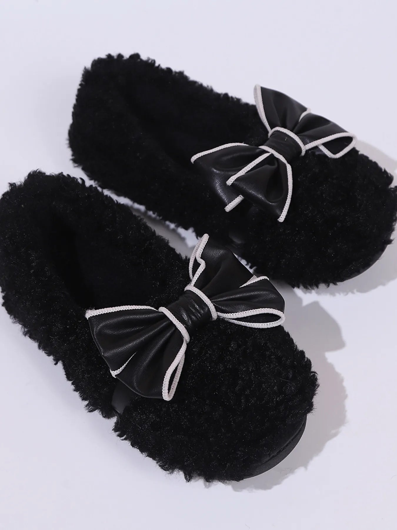 Fashorio Cozy Bow-Knot Fluffy Indoor Slippers