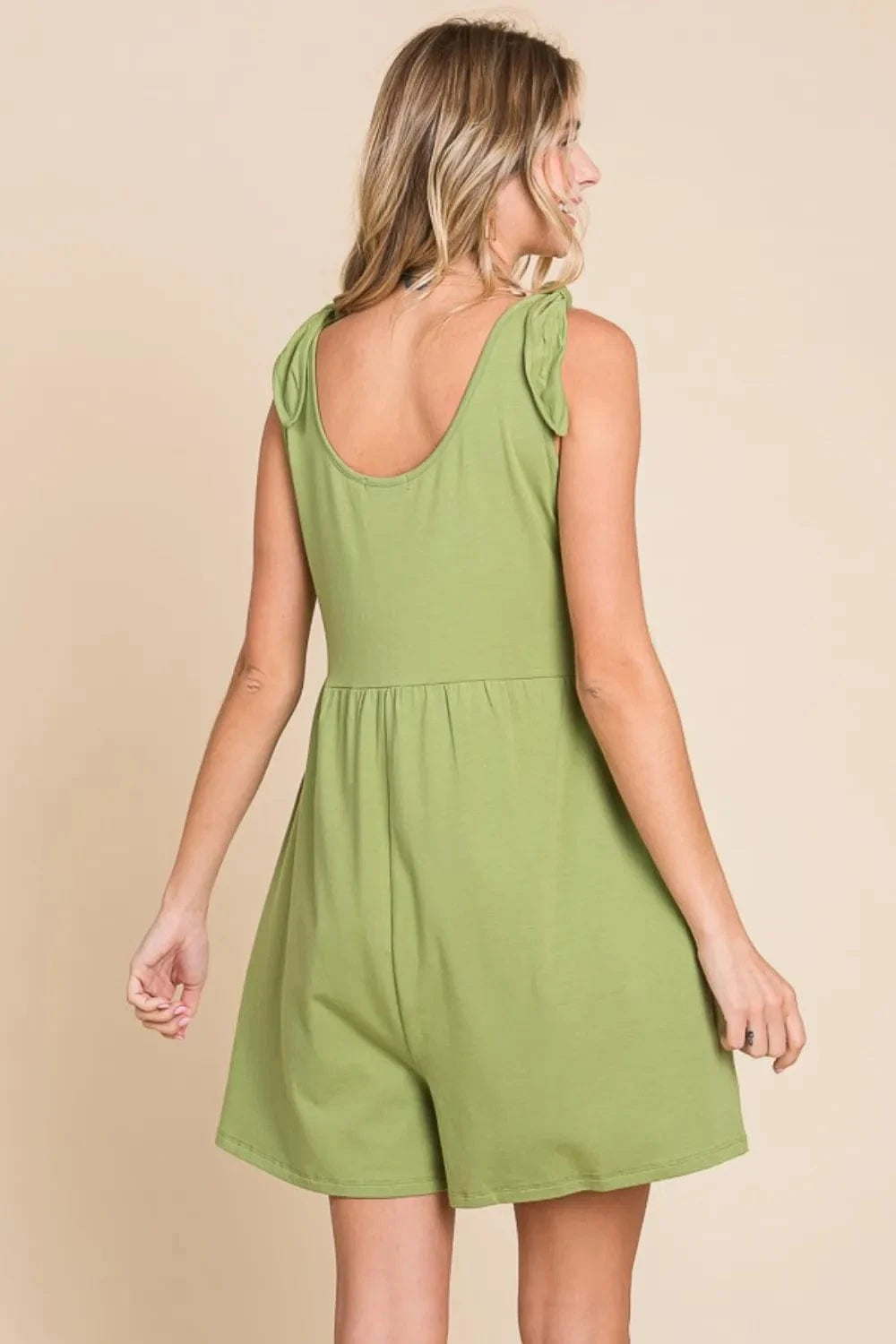 Culture Code Full Size Shoulder Knot Baggy Romper - Fashorio