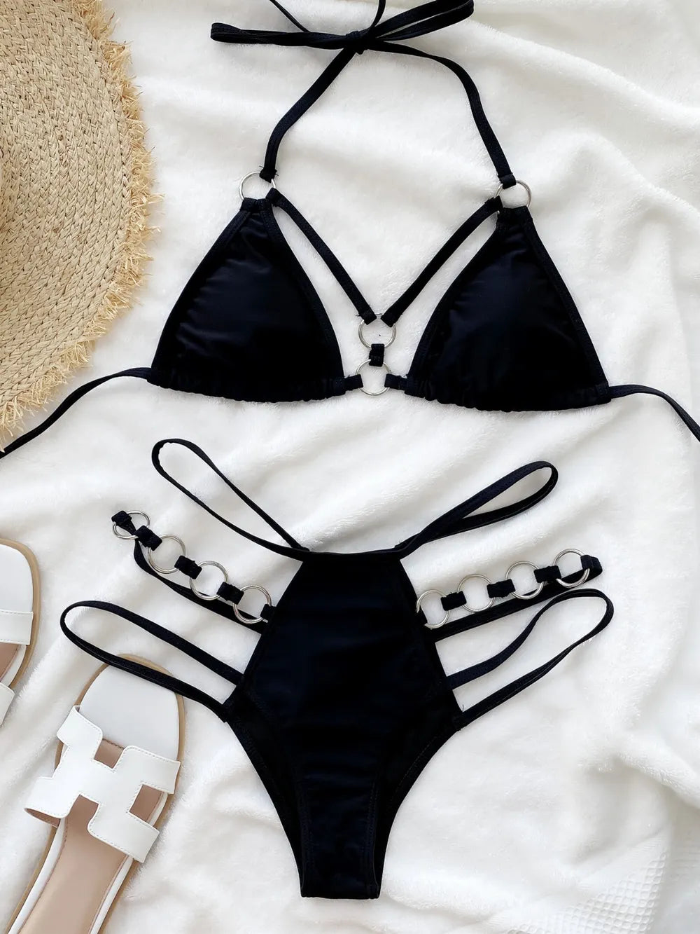 Fashorio Cutout Halter Neck Two-Piece Bikini Set