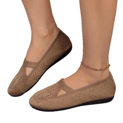 Cutout Mesh Slip Ons - Fashorio