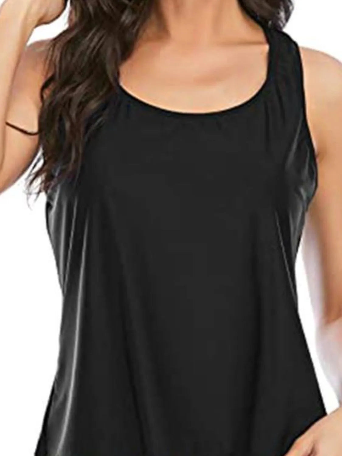 Fashorio Cutout Printed Round Neck Three-Piece Swim Set