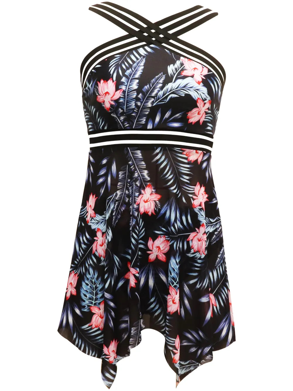 Fashorio Cutout Printed Two-Piece Swim Set