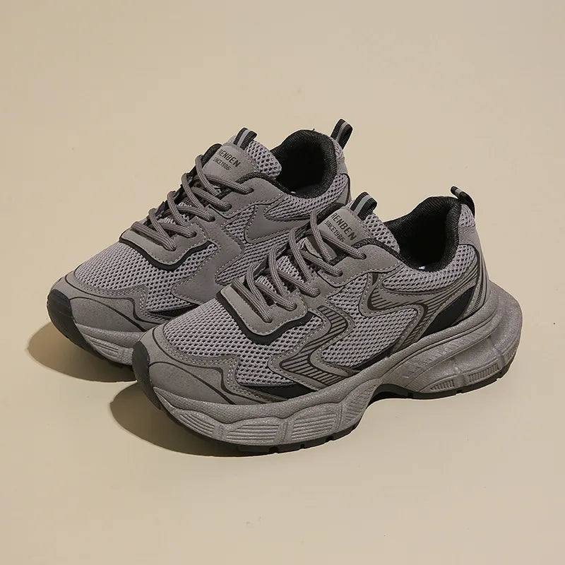 Fashorio Dark Gray / 35(US4) Striped Platform Athletica