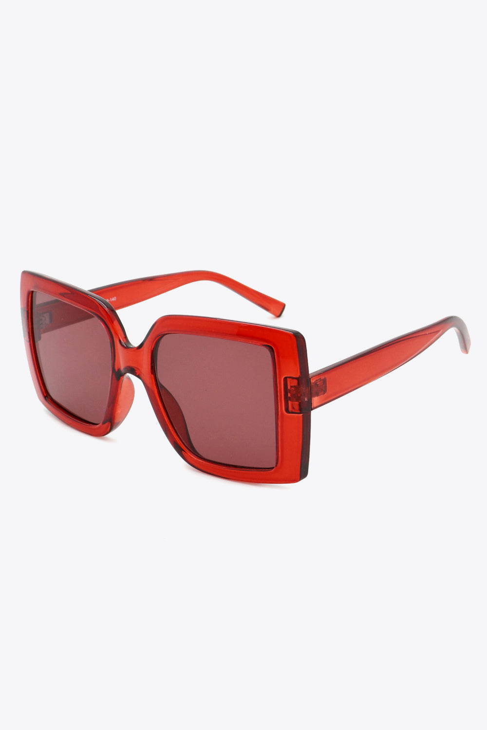 Fashorio Deep Red / One Size Acetate Lens Square Sunglasses