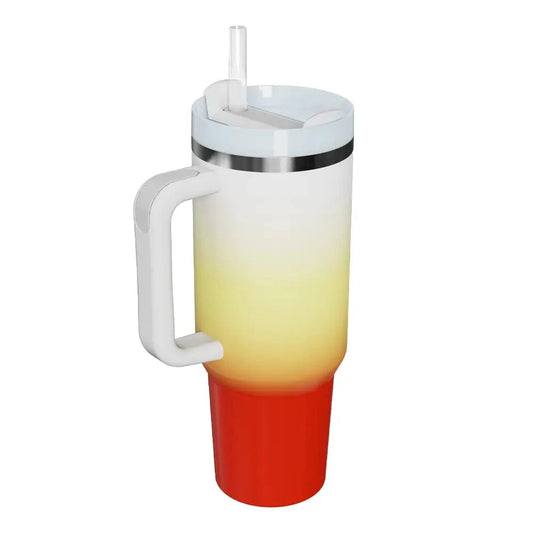 Gradient Stainless Steel Tumbler Deep Red One Size - Fashorio