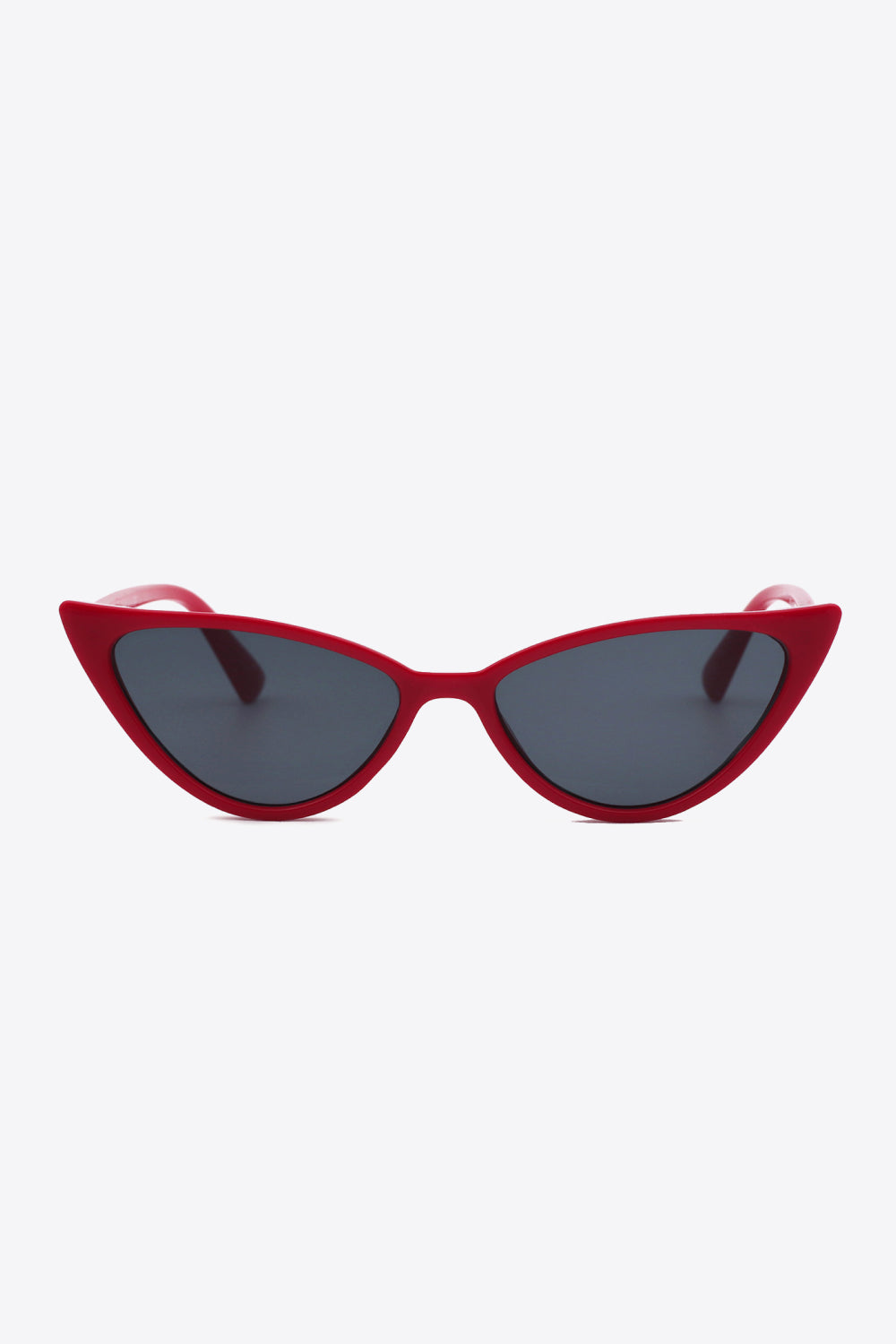 Fashorio Deep Red / One Size Polycarbonate Cat-Eye Sunglasses