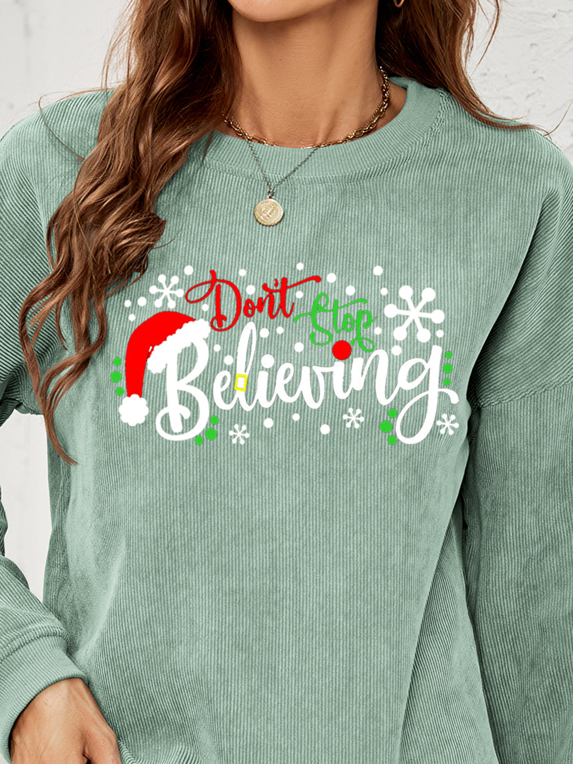 Fashorio DON'T STOP BELIEVING Graphic Sweatshirt