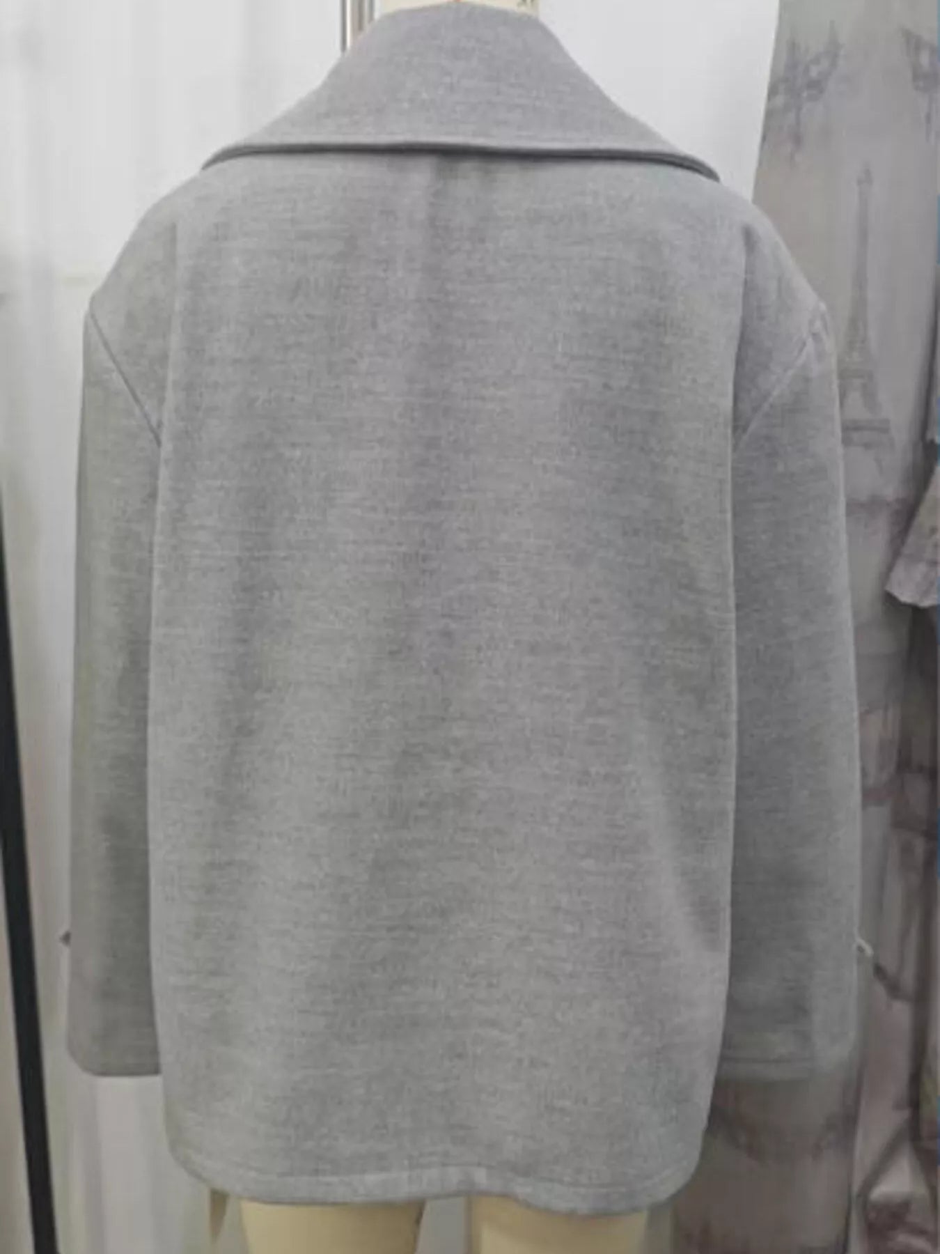 Fashorio Double-Breasted Wool Blend Casual Jacket