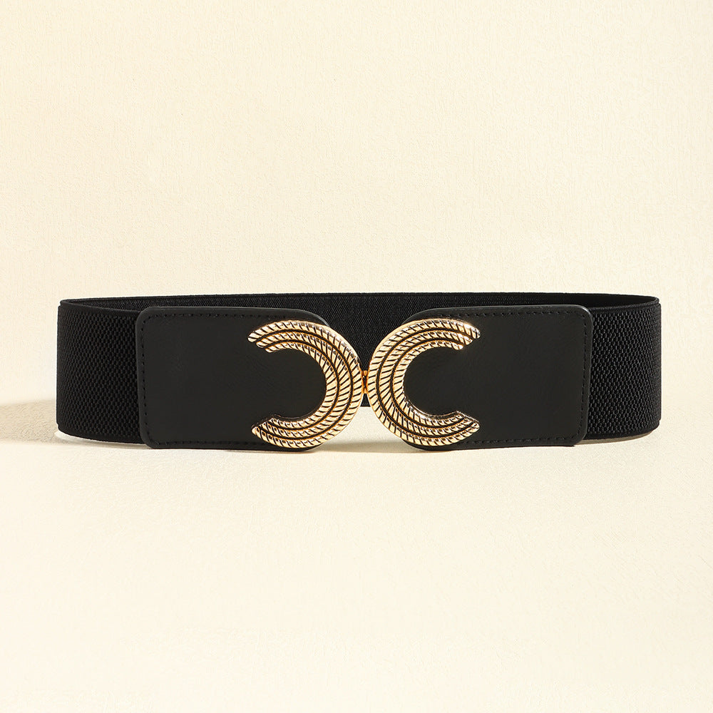 Fashorio Double C Buckle Elastic Belt