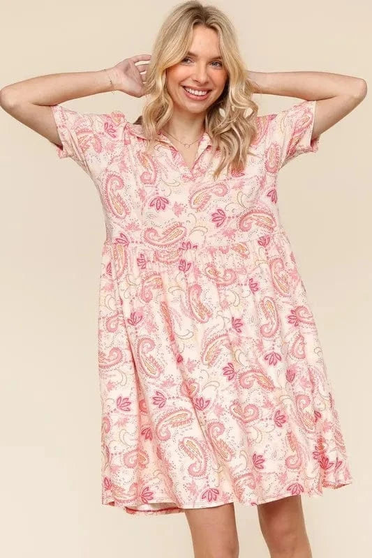 Fashorio dresses Haptics  Fit and Flare Paisley Print Knit Dress