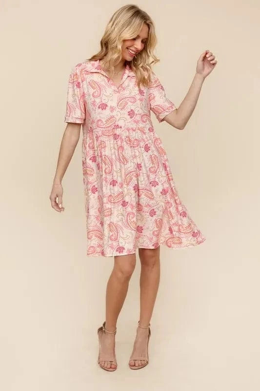 Fashorio dresses Haptics  Fit and Flare Paisley Print Knit Dress