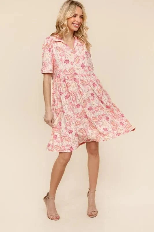 Fashorio dresses Haptics  Fit and Flare Paisley Print Knit Dress