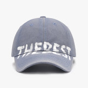 Fashorio Dusty Blue / One Size Letter Adjustable Baseball Cap