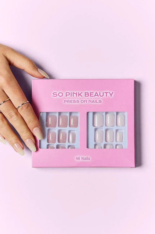 SO PINK BEAUTY Press On Nails 2 Packs Elegance One Size - Fashorio