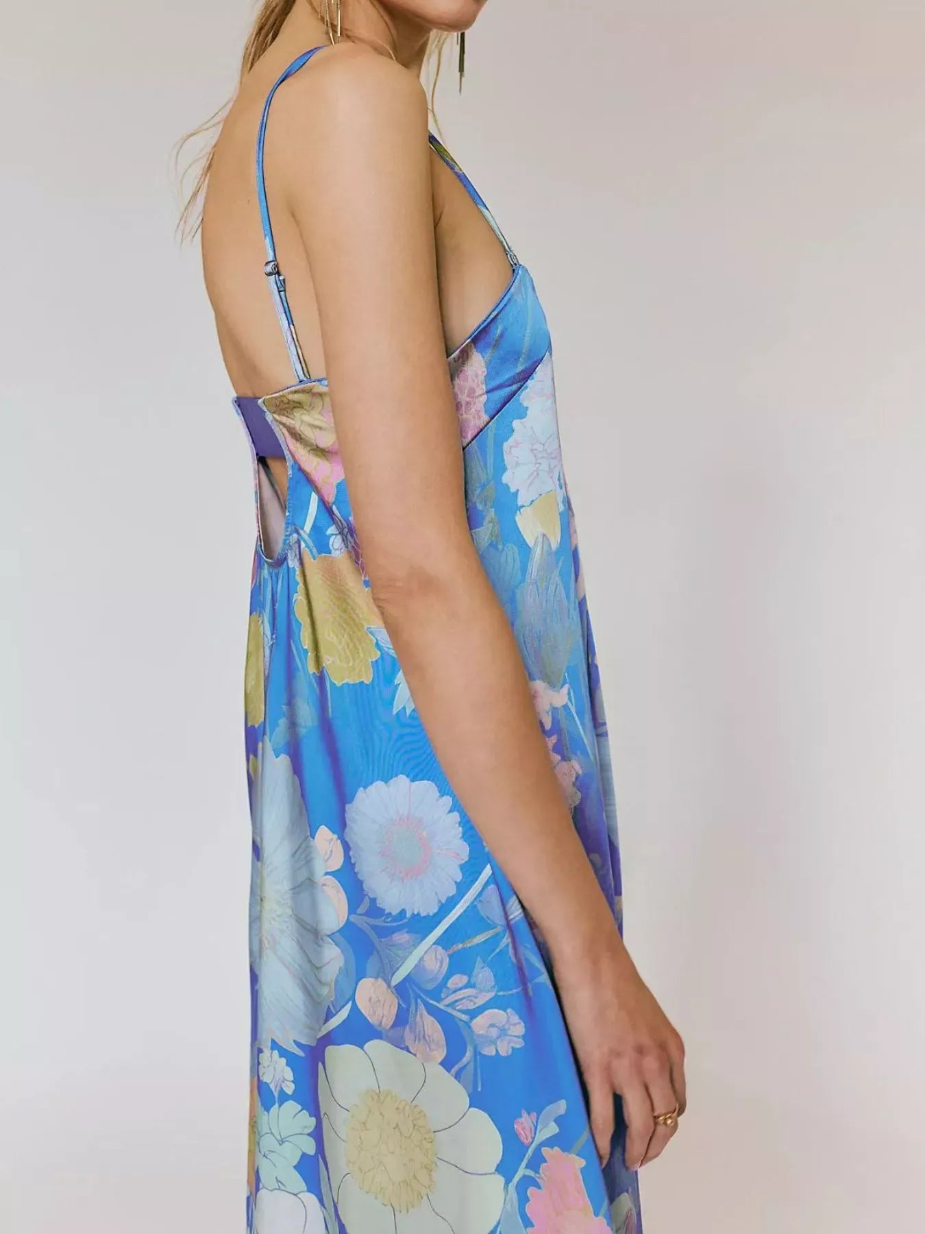 Fashorio Floral Print Sleeveless Maxi Dress