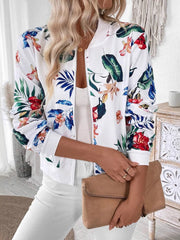 Fashorio Floral / S Printed Zip Up Long Sleeve Jacket – Casual Activewear