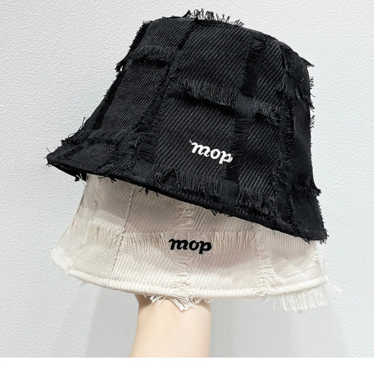 Fashorio Frayed Edge Bucket Hat