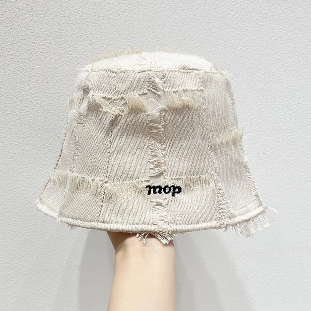 Fashorio Frayed Edge Bucket Hat