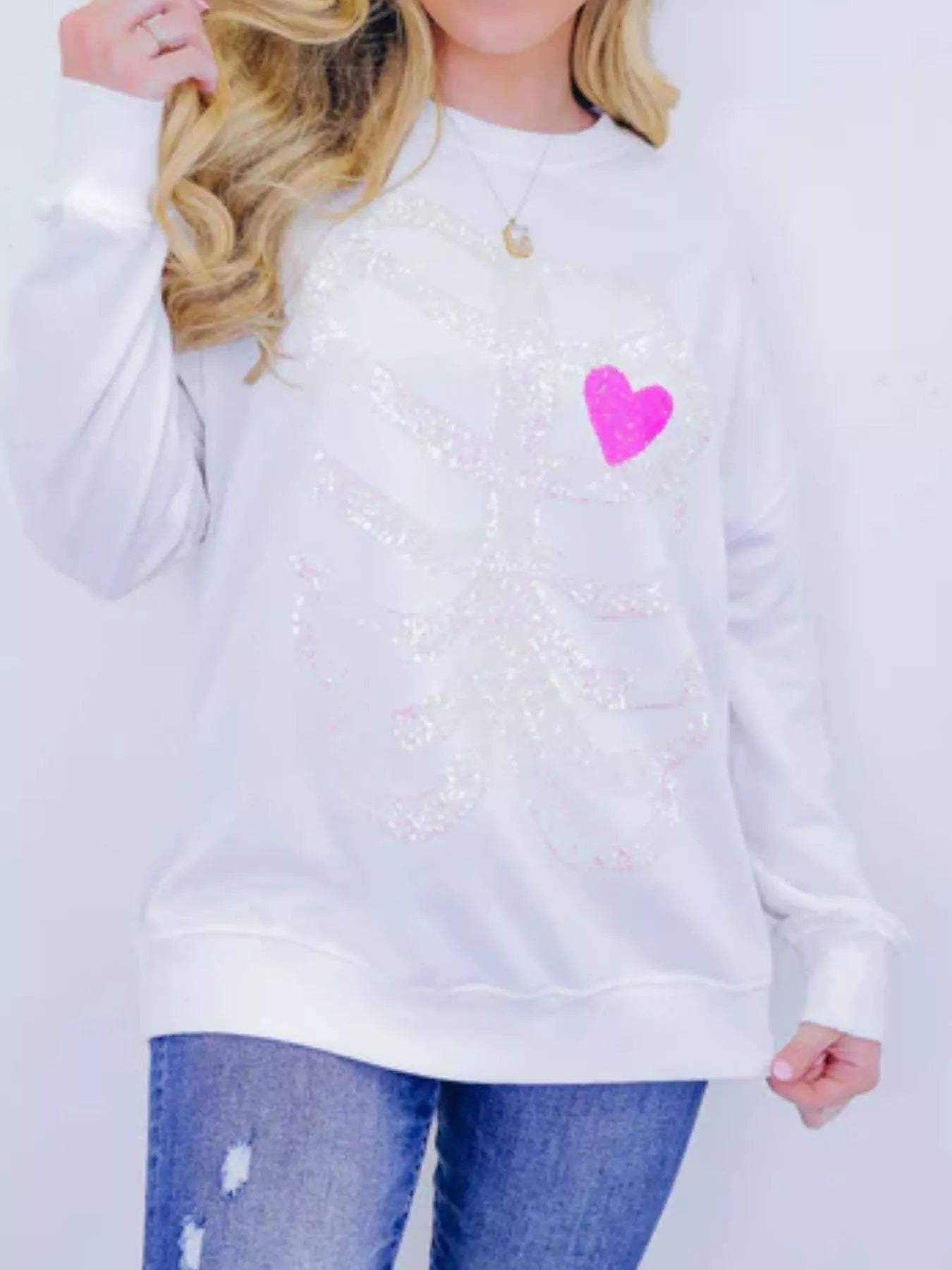 Fashorio Full Size Halloween Round Neck Long Sleeve Sweatshirt Plus Size