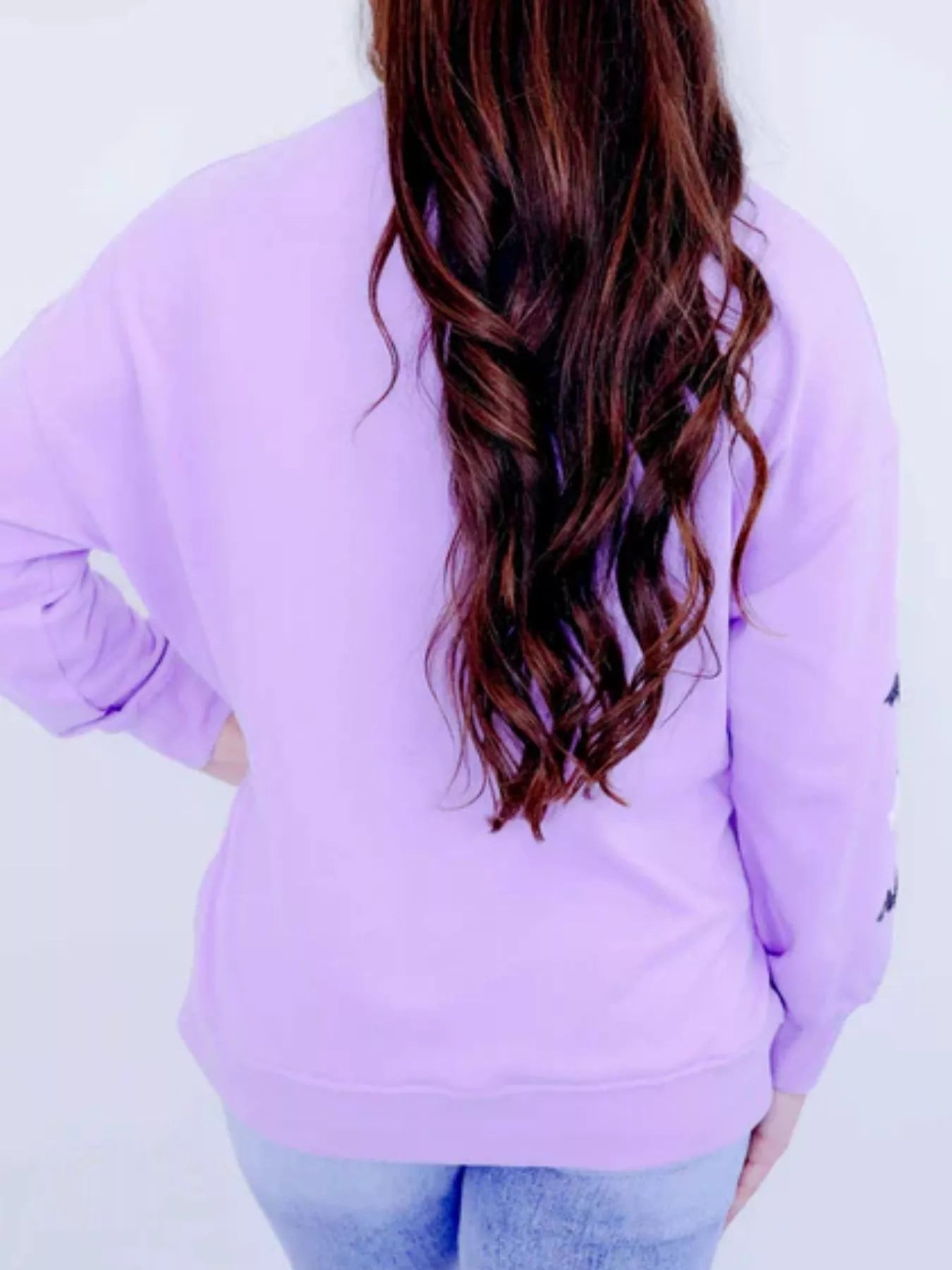 Fashorio Full Size Halloween Round Neck Long Sleeve Sweatshirt Plus Size