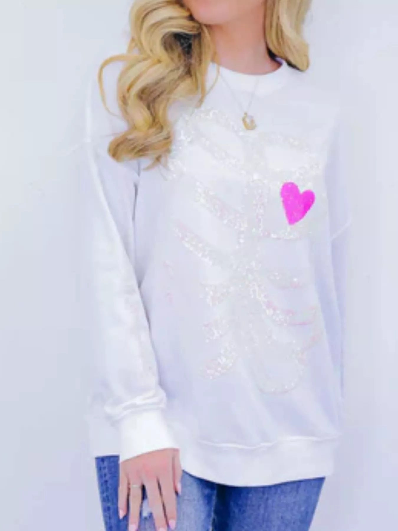 Fashorio Full Size Halloween Round Neck Long Sleeve Sweatshirt Plus Size