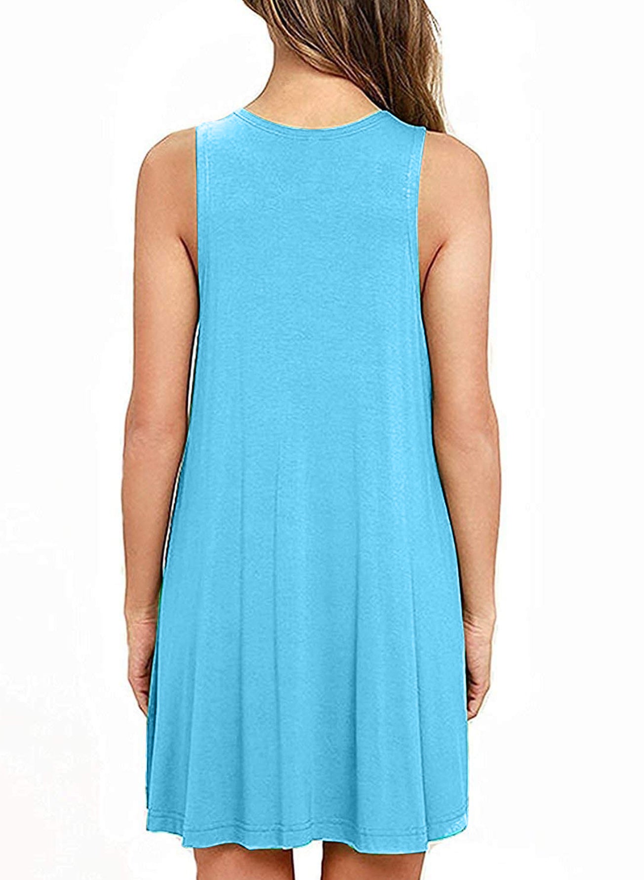 Fashorio Full Size Round Neck Sleeveless Dress with Pockets