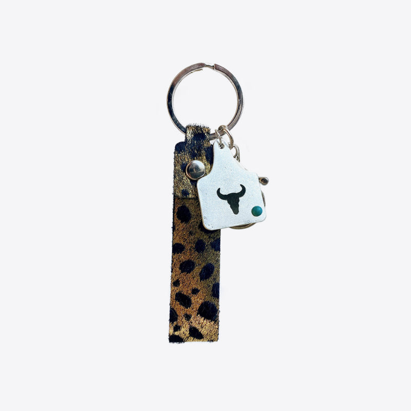 Fashorio Genuine Leather Alloy Keychain