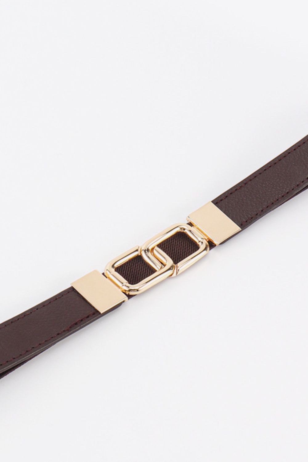 Fashorio Geometric Double Buckle Elastic Belt