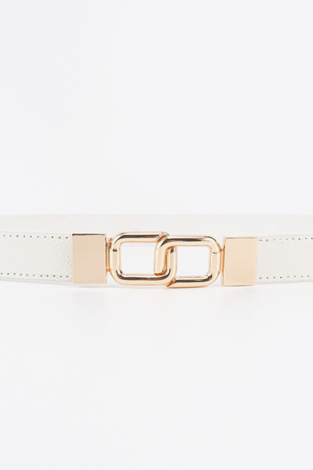 Fashorio Geometric Double Buckle Elastic Belt