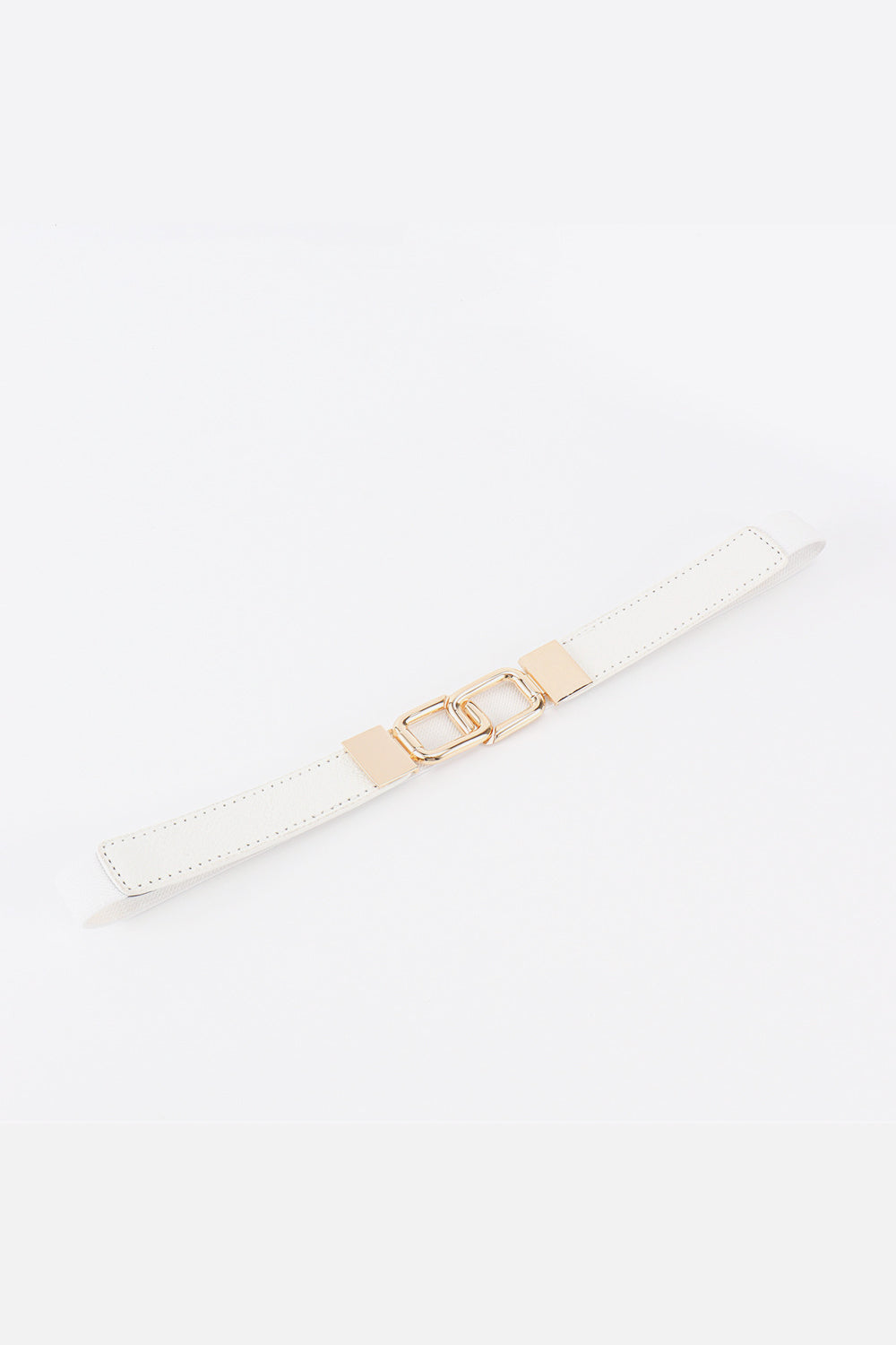 Fashorio Geometric Double Buckle Elastic Belt