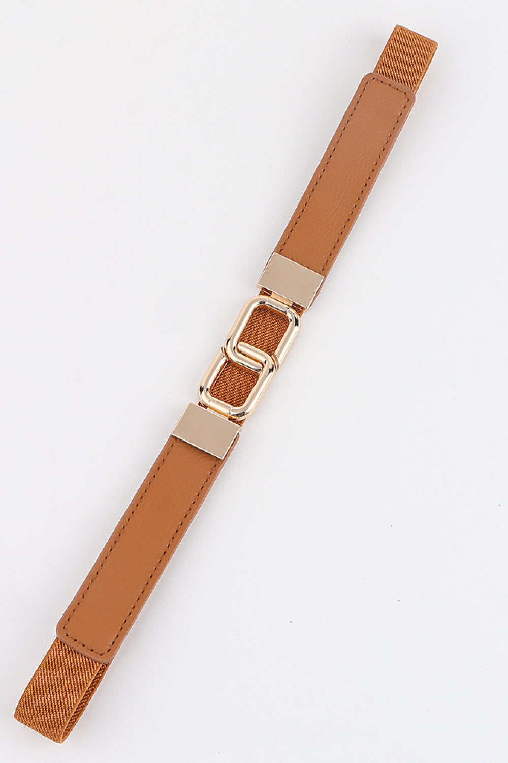 Fashorio Geometric Double Buckle Elastic Belt