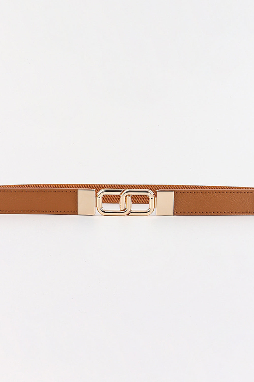 Fashorio Geometric Double Buckle Elastic Belt