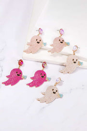 Fashorio Ghost Shape Synthetic Pearl Dangle Earrings