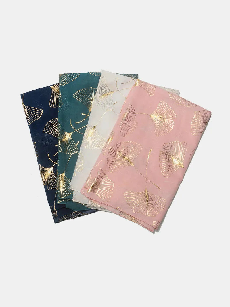 Fashorio Ginkgo Leaf Polyester Scarf