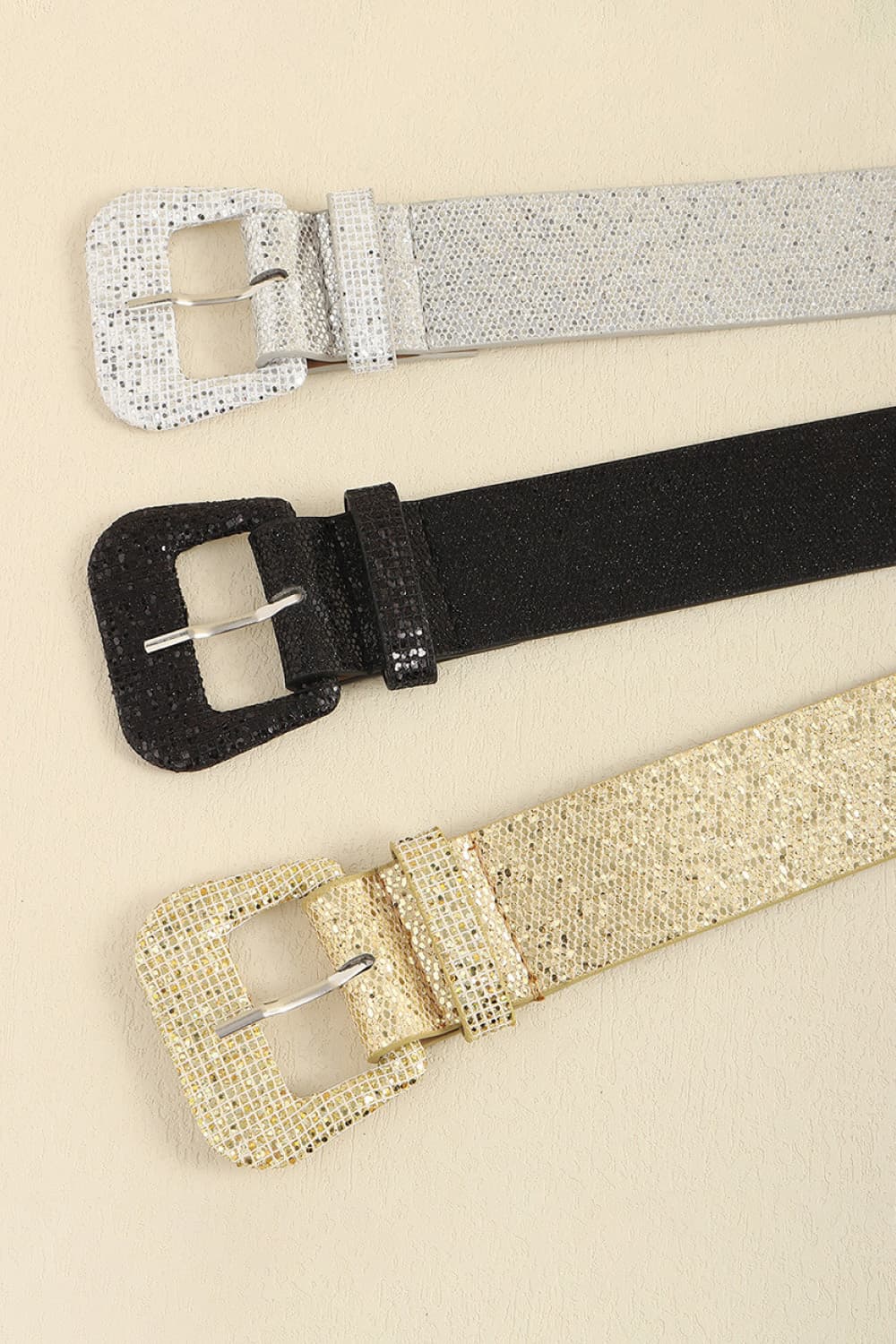 Fashorio Glitter PU Leather Belt