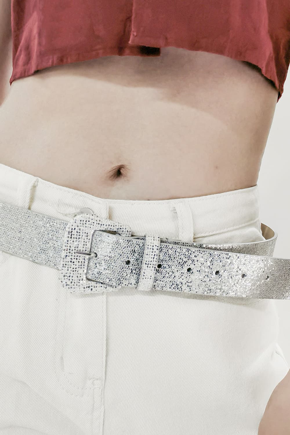 Fashorio Glitter PU Leather Belt
