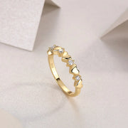 Fashorio Gold / 5 925 Sterling Silver Moissanite Heart Ring