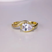Fashorio Gold / 6 1.5 Carat Moissanite 925 Sterling Silver Ring