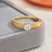 Fashorio Gold / 6 925 Sterling Silver Moissanite Ring