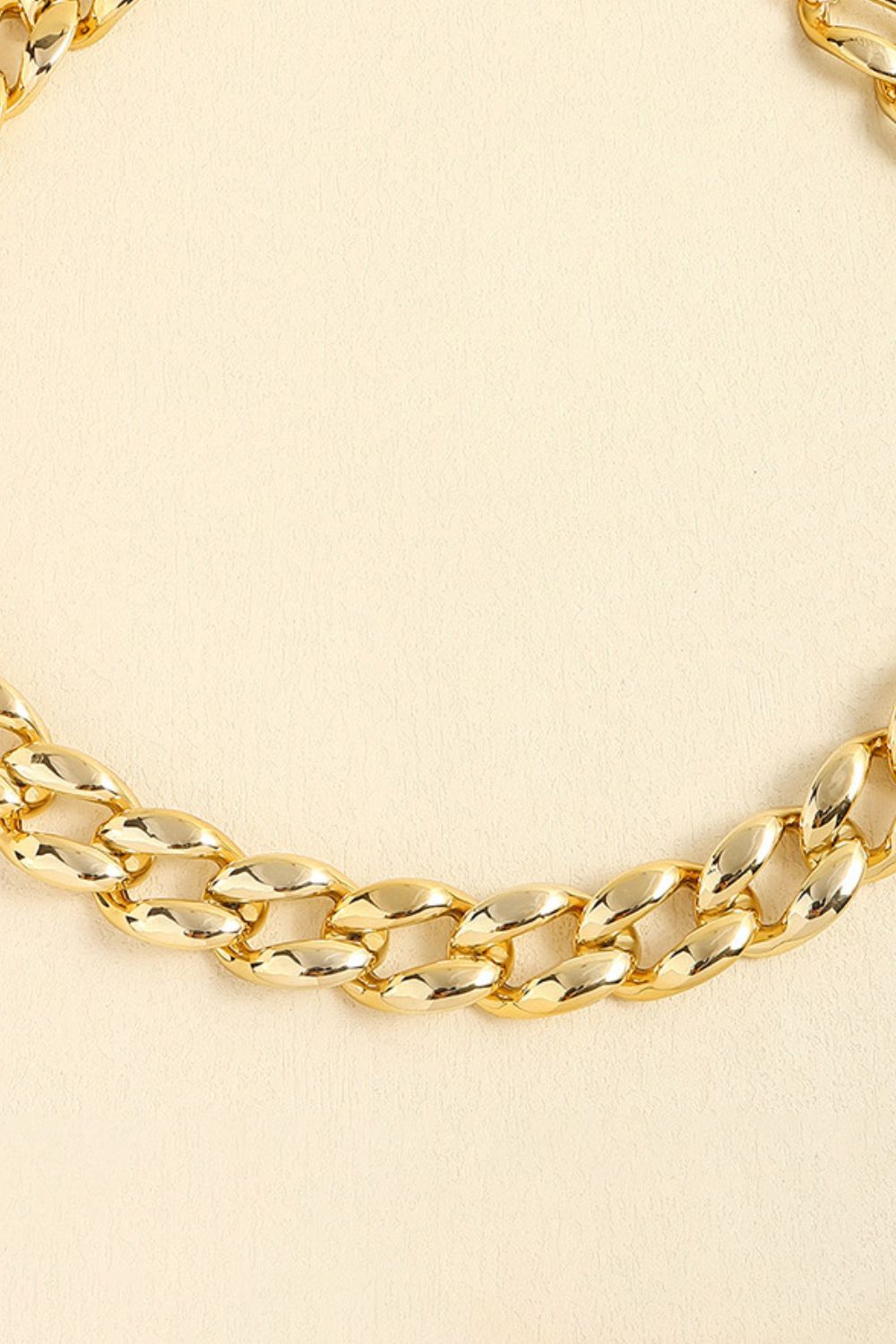Fashorio Gold / One Size 1" Width Acrylic Curb Chain Belt