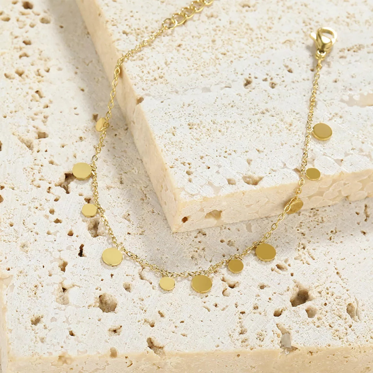 Fashorio Gold / One Size 18K Gold-Plated Charm Bracelet